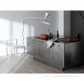 Modern Mini Island Stainless Steel Kitchen Cabinet Set